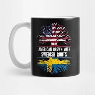 American Grown with Swedish Roots USA Flag Mug